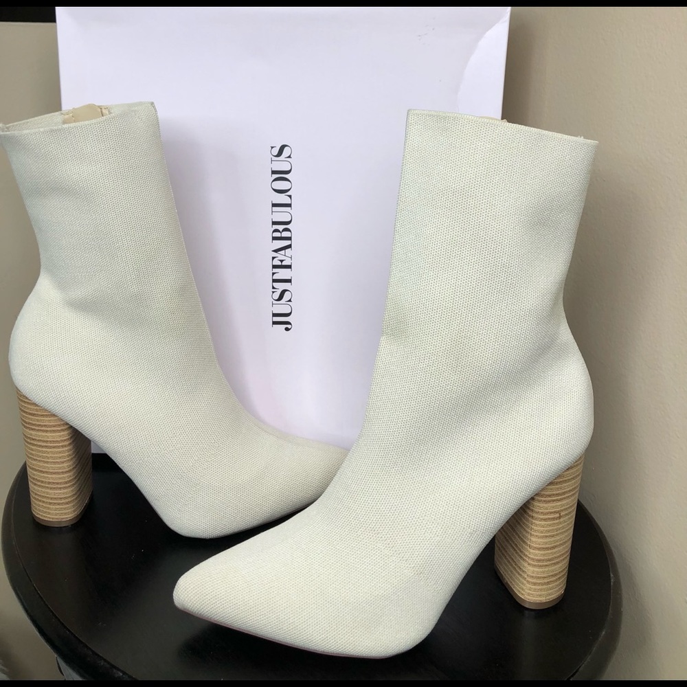 Just Fab Laine Nude Booties